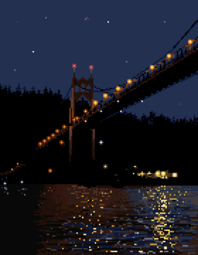 cathedral Bridge at night